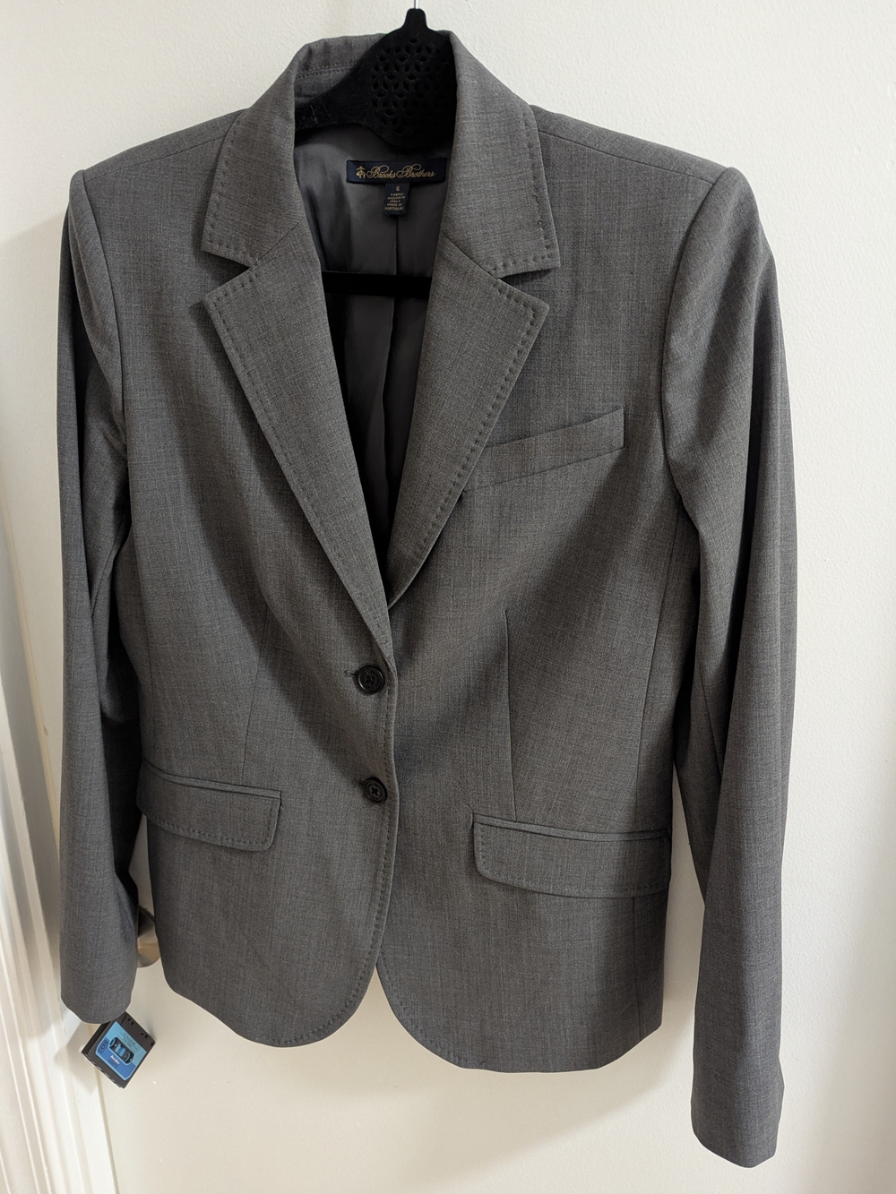Brooks Brothers Gray Wool Blend Tailored Women's Blazer